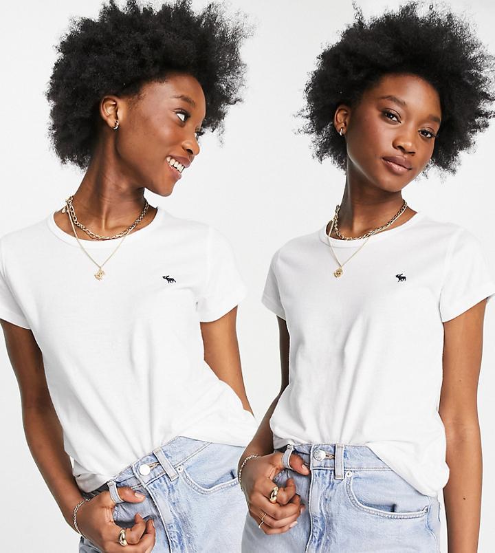 Abercrombie & Fitch 2-pack Short Sleeve Icon Crew Tees In White