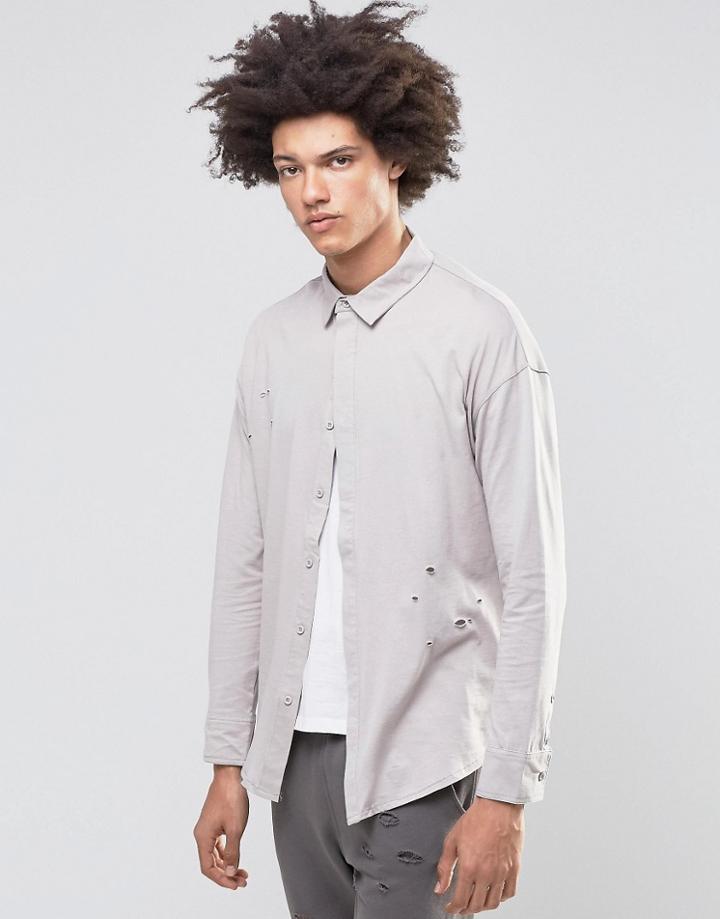 Systvm Benno Shirt In Clay - Beige