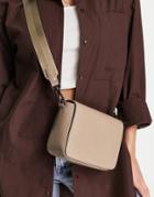 Smith & Canova Crossbody Flap Over Bag In Taupe-neutral