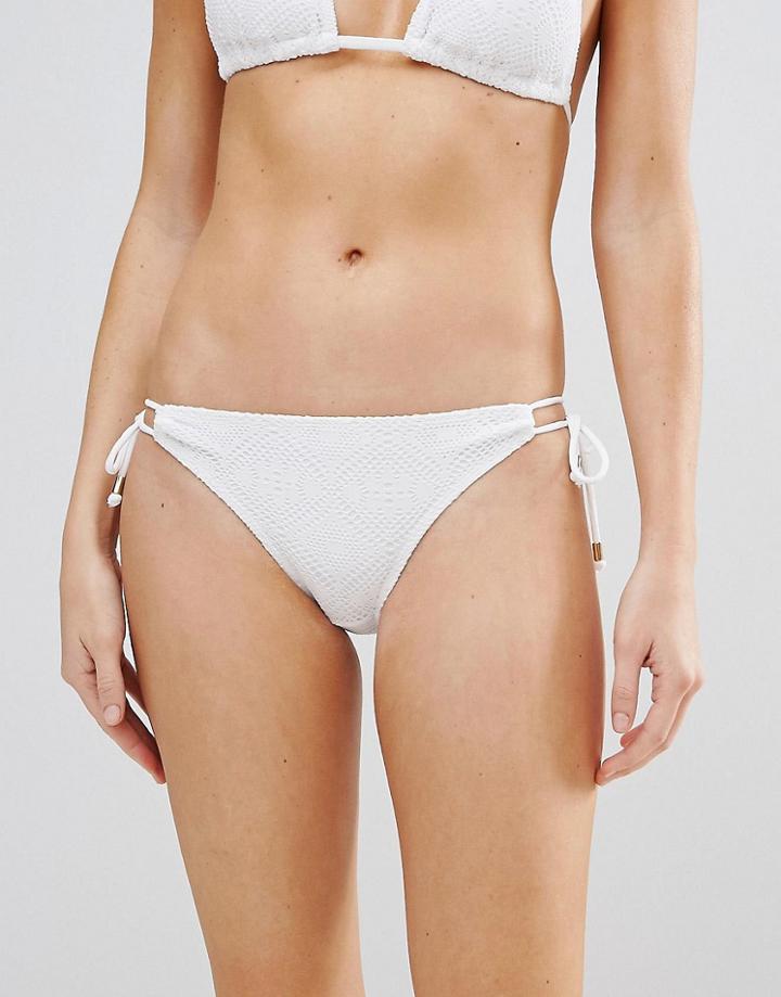 Dorina White Crochet Bikini Bottom - White
