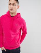 Hollister Icon Logo Hoodie In Bright Pink - Pink