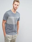 Selected Homme T-shirt With Stripe - Navy