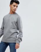 Threadbare Palm Embroidery Crew Neck Sweater - Gray