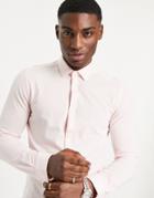 Harry Brown Pique Slim Fit Shirt In Pink