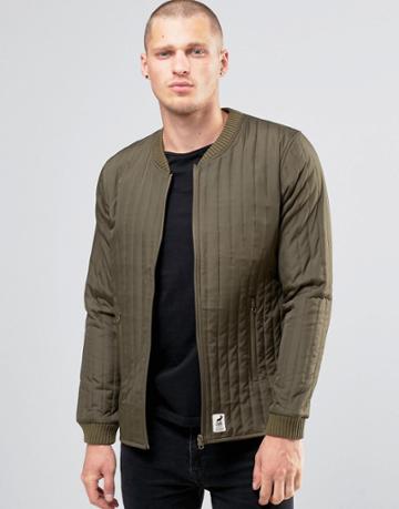 Fat Moose Lumber Quilted Bomber - Green