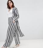 Pink Clove Wide Leg Pants In Summer Stripe - Multi