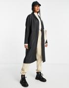 Rains 1835 String Overcoat Trench In Black