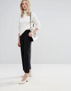 Mango Ruffle Pants - Black