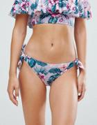New Look Tropical Bikini Bottom - Pink