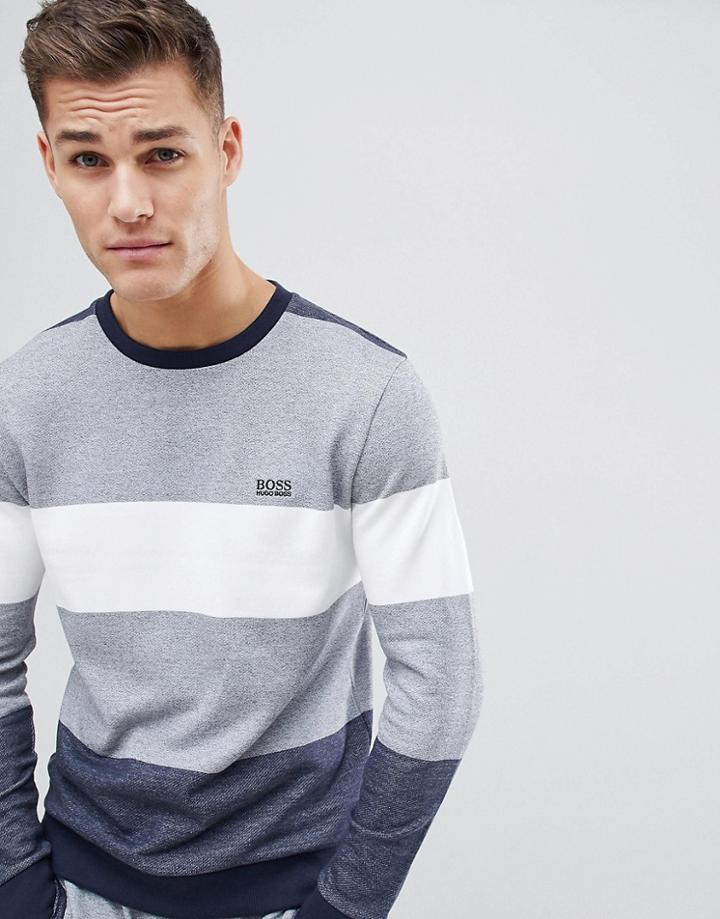 Boss Nautical Sweatshirt With Stripe - Gray