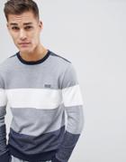 Boss Nautical Sweatshirt With Stripe - Gray