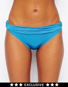 Asos Fuller Bust Exclusive Marilyn Bikini Bottom - Blue