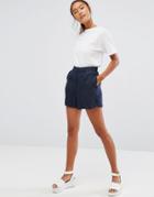 Waven Tella Pleat Front Shorts - Blue