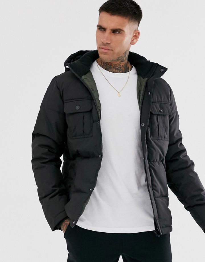 Jack & Jones Core Puffer Jacket With Hood
