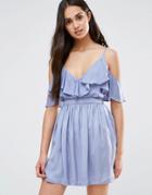 Oh My Love Frill Front Dress - Purple