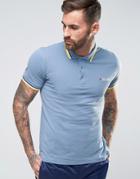 Lambretta Multi Tipping Polo Shirt - Blue