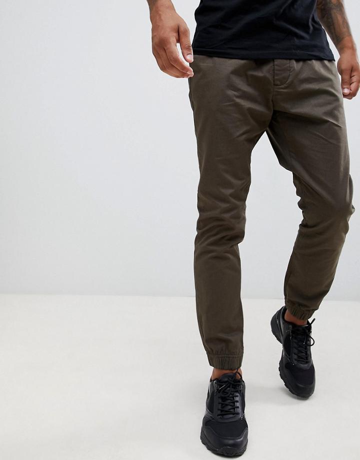French Connection Cuffed Chino Pants-green