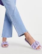 Asos Design Fife Flat Mules With Chain In Lilac-purple