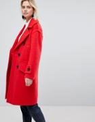 Warehouse Oversized Tailored Coat - Red