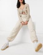 & Other Stories Organic Cotton Blend Sweatpants In Beige - Part Of A Set-neutral