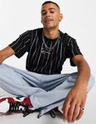 Karl Kani Small Signature Pinstripe T-shirt In Black