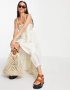 & Other Stories Volume Cami Maxi Dress In Off White