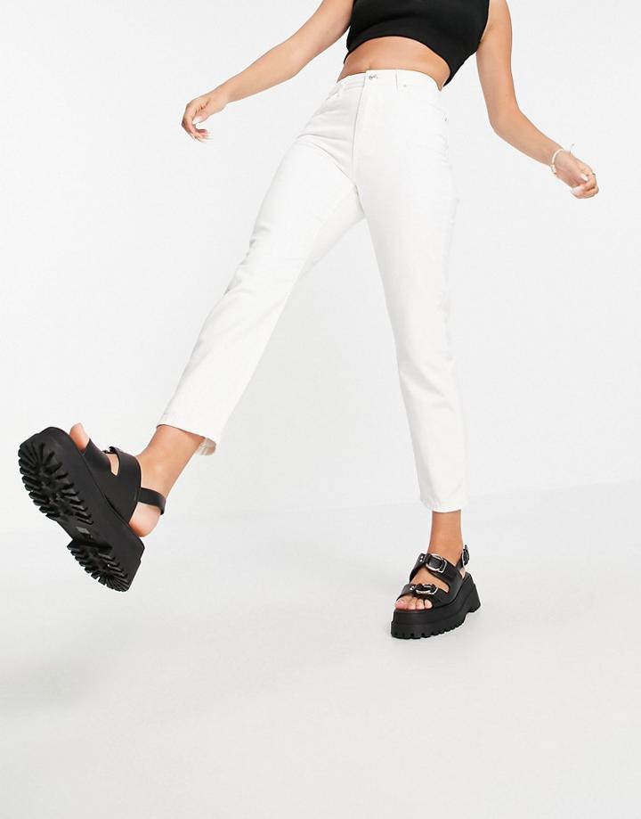 Noisy May Isabel Mom Jeans In White