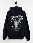 Vintage Supply Comet Express Print Hoodie In Black