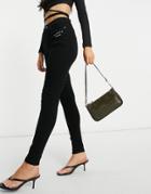 Il Sarto High Waisted Skinny Jeans In Black