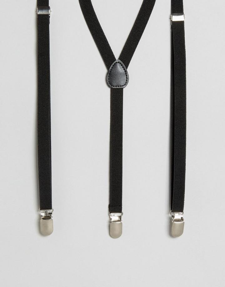 7 X Halloween Skinny Suspenders - Black