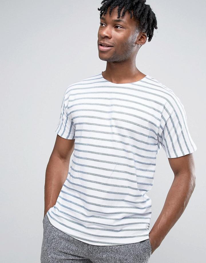 Only & Sons Crew Neck Striped T-shirt - Navy