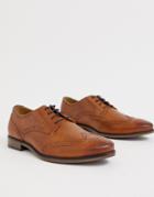 River Island Leather Brogues In Tan