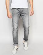 Threadbare Riley Skinny Jeans In Gray Wash - Gray