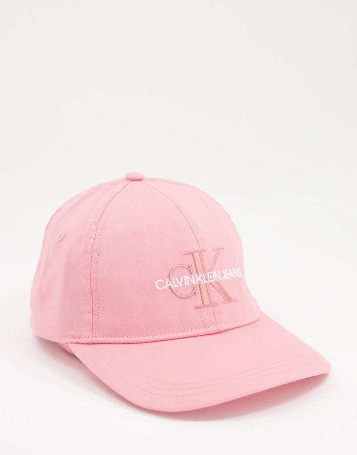 Calvin Klein Jeans Ck Cap In Pink