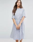 Vero Moda Stripe Shirt Dress - Blue