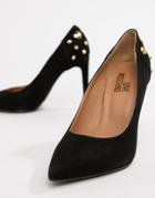 Love Moschino Pointed Heeled Shoes-black