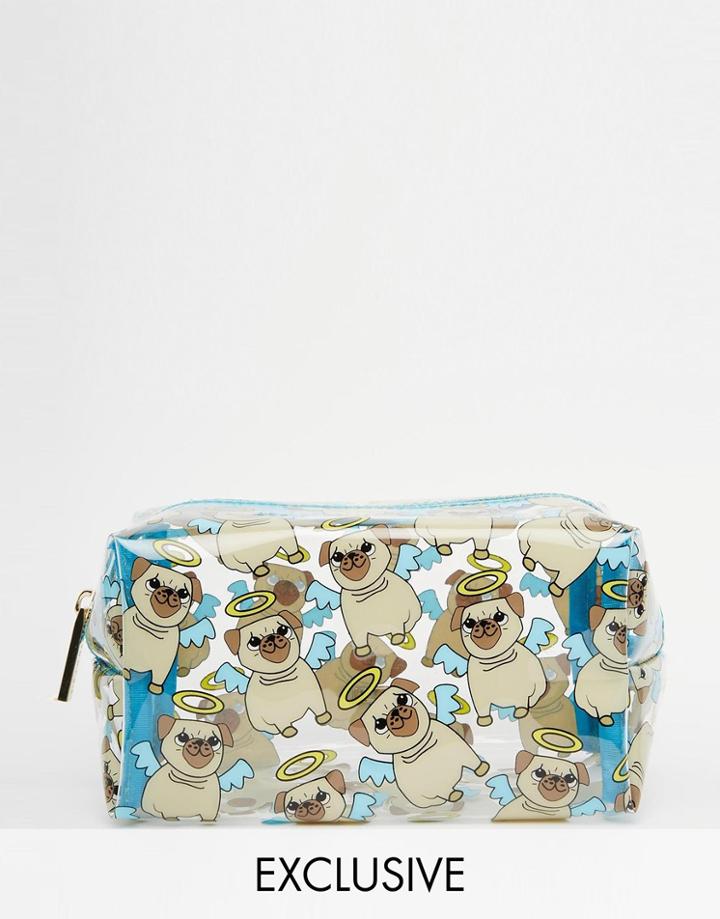 Skinnydip Asos Exclusive Pug Print Makeup Bag - Pug