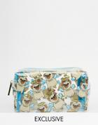 Skinnydip Asos Exclusive Pug Print Makeup Bag - Pug