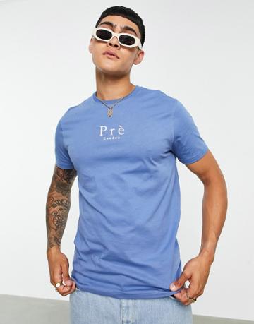 Pre London Core T-shirt In Blue-blues