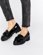 New Look Chunky Patent Tassel Loafer - Black
