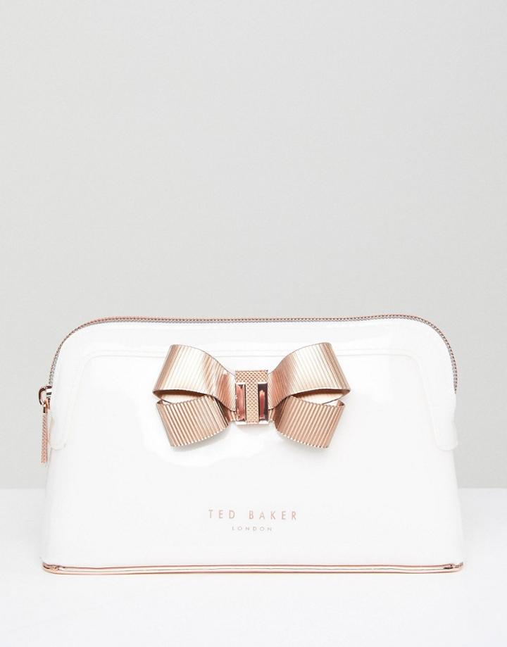 Ted Baker Structured Bow Makeup Bag - White