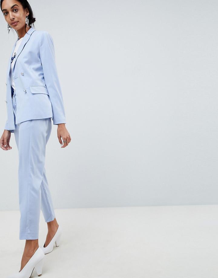 B.young Waist Tie Suit Pants - Blue