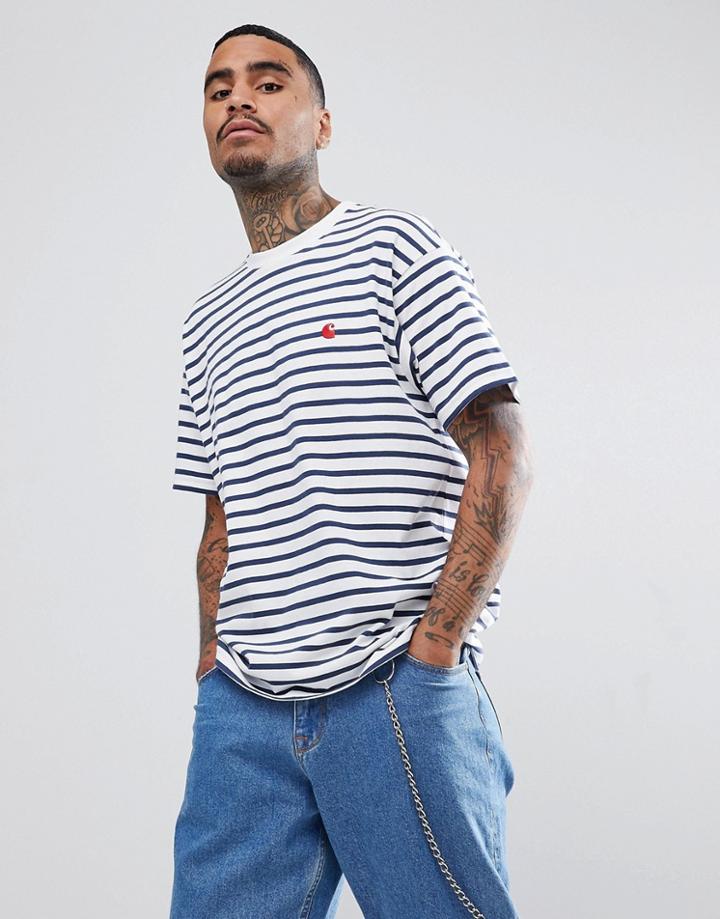 Carhartt Wip Champ T-shirt In Navy - Navy