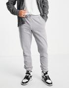 New Look Oversized Sweatpants In Washed Gray-grey