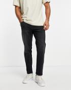 Pull & Bear Vintage Straight Leg Jeans In Black