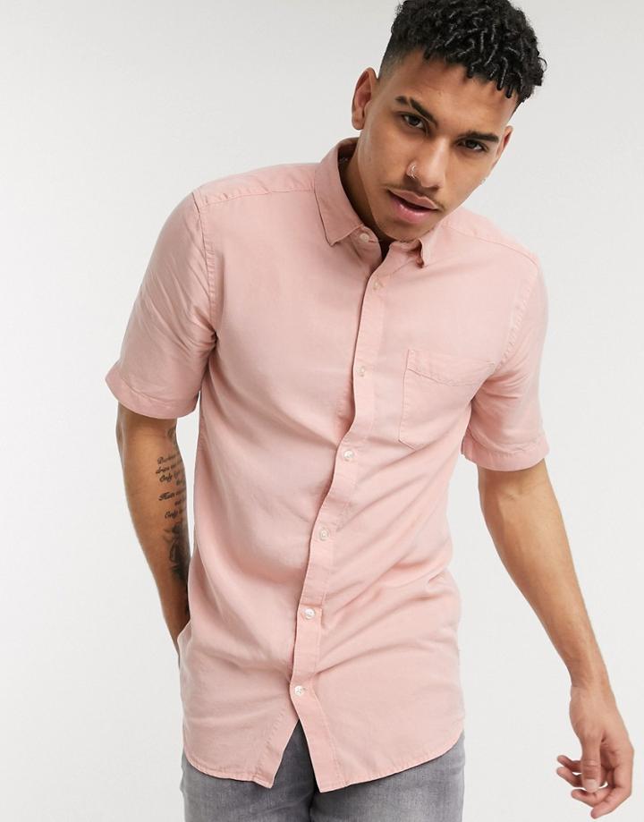 Only & Sons Shirt In Short Sleeve Pink