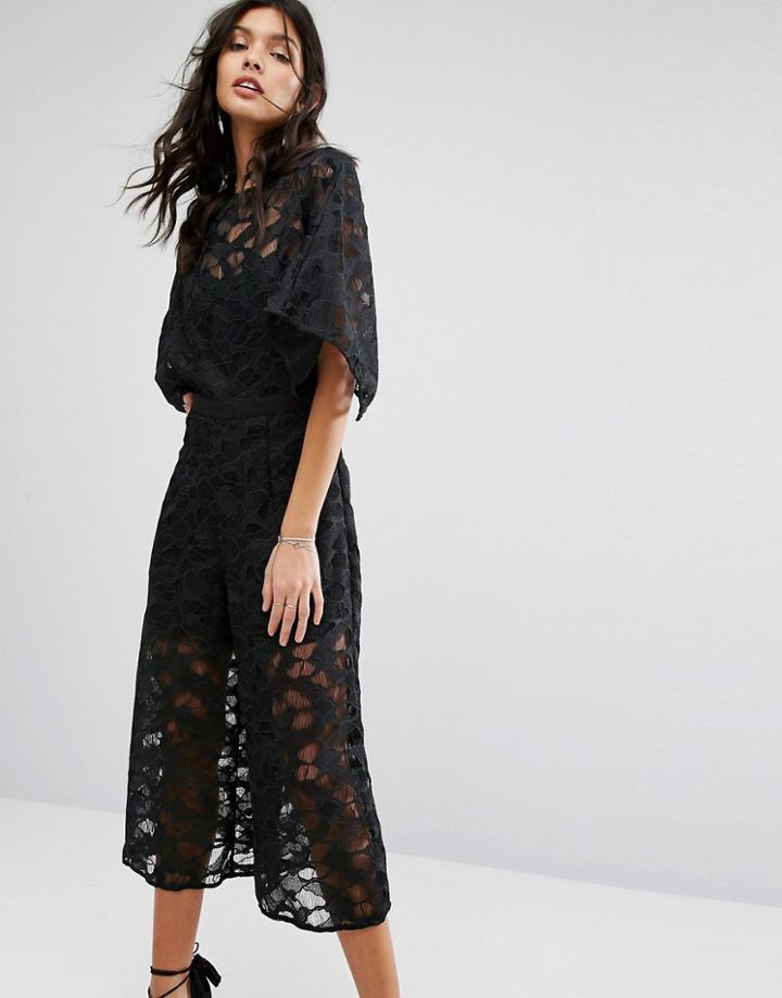 Stevie May Evie Lace Jumpsuit - Black
