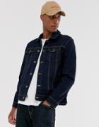 French Connection Logo Denim Jacket-blue