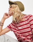 Wrangler Short Sleeve Striped T-shirt In Dusty Rose-multi