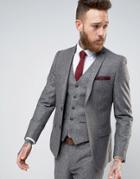 Harry Brown Heritage Slim Fit Donegal Suit Jacket - Gray